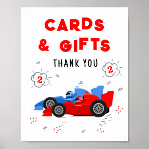 Poster Duas placas de segundo aniversário rápido e sinal 