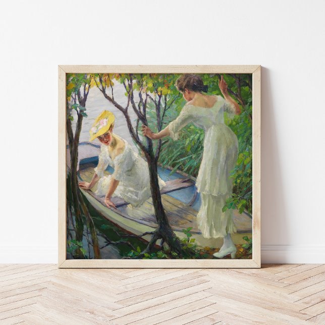 Poster Duas Senhoras num Barco | Edward Cucuel (Criador carregado)