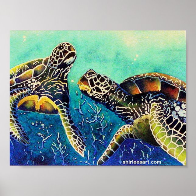 Póster duas tartarugas (Frente)
