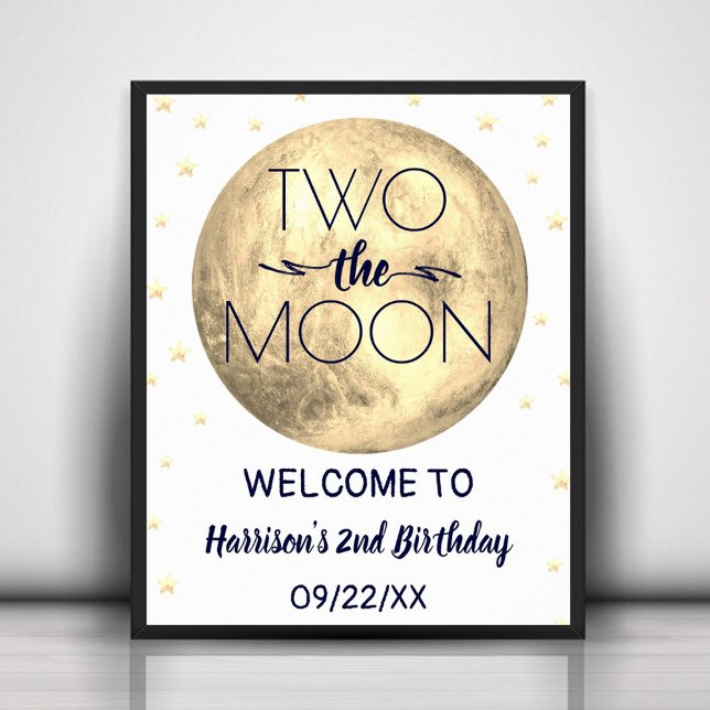 Poster Duas Vantagens Do segundo aniversário Da Lua (Criador carregado)