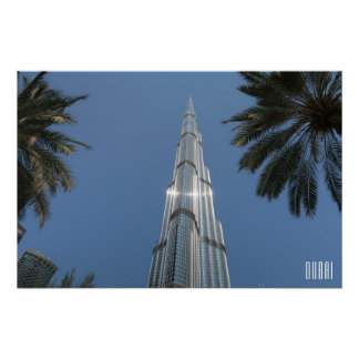 Póster Dubai Emirados Árabes Unidos Burj Khalifa