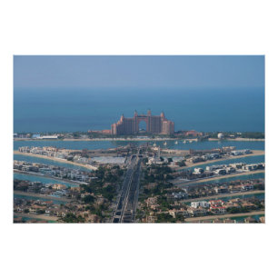 Póster Dubai Emirados Árabes Unidos Vista da Palma