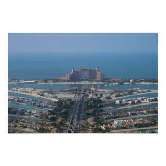 Póster Dubai Emirados Árabes Unidos Vista da Palma