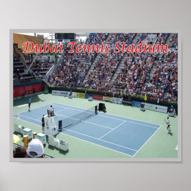 Poster Dubai - Estádio Tênis - (Frente)