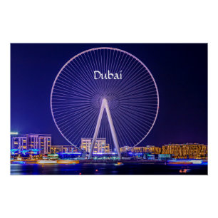 Póster Dubai, roda-gigante