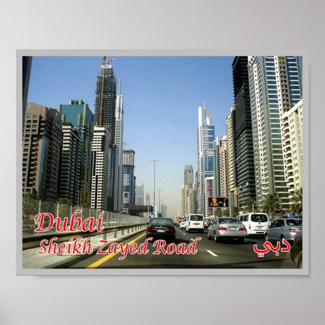 Poster Dubai - Sheikh Zayed Road - (Frente)