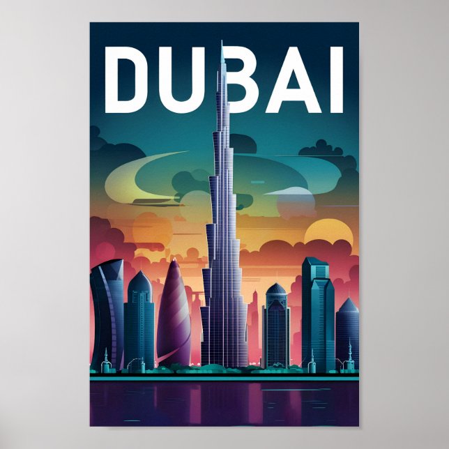 Poster Dubai UAE Familiar Viagem Place (Frente)