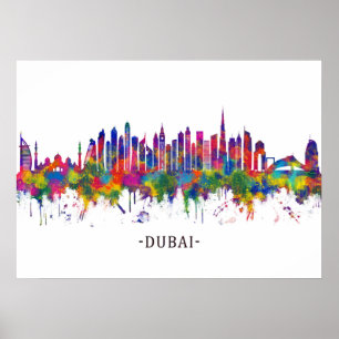 Poster Dubai UAE Skyline