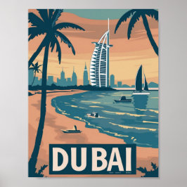 Poster Dubai Vintage Familiar Viagem