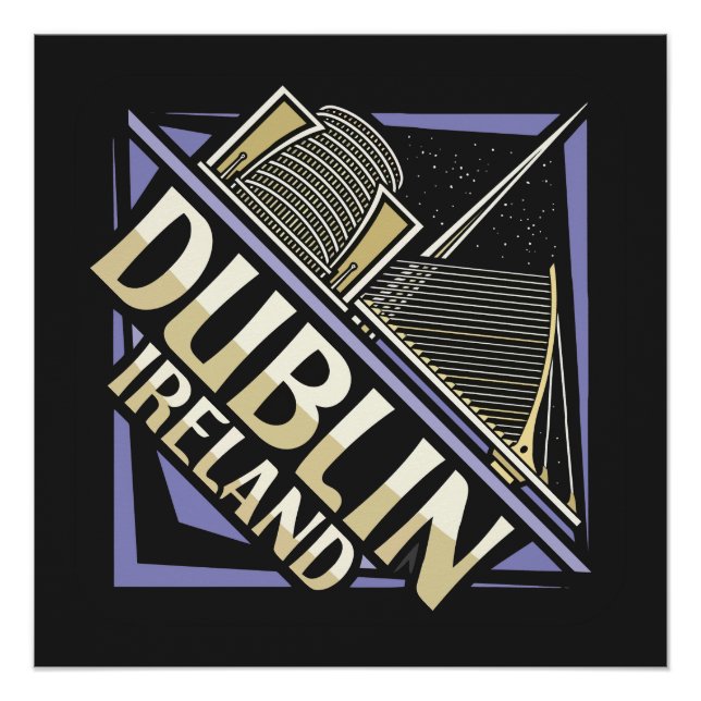 Póster Dublin Irlanda (Frente)
