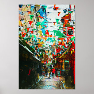 Poster Dublin, Irlanda City Street Scene