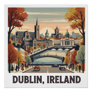 Póster Dublin no Outono