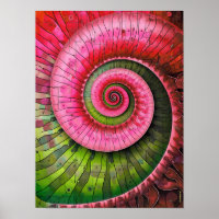 Dubman Designs: Fibonacci Rosa e Verde Brilhante