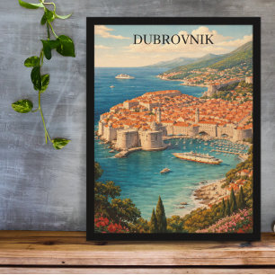 Poster Dubrovnik, Croácia – Pérola do Adriático Viagem