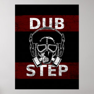 Poster Dubstep gas mask & headphones