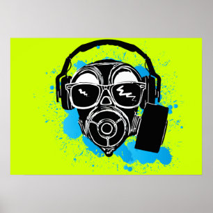 Póster Dubstep Gasmask