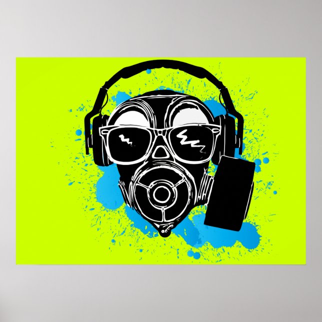 Póster Dubstep Gasmask (Frente)