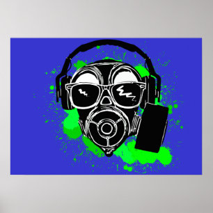 Póster Dubstep Gasmask