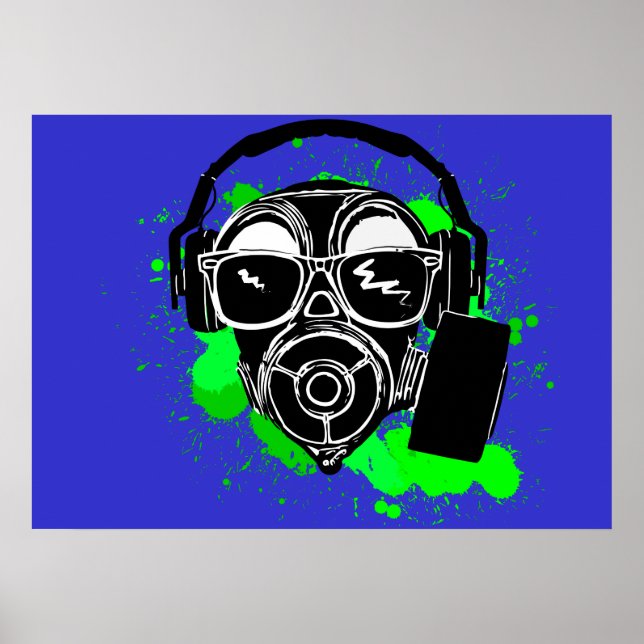Póster Dubstep Gasmask (Frente)