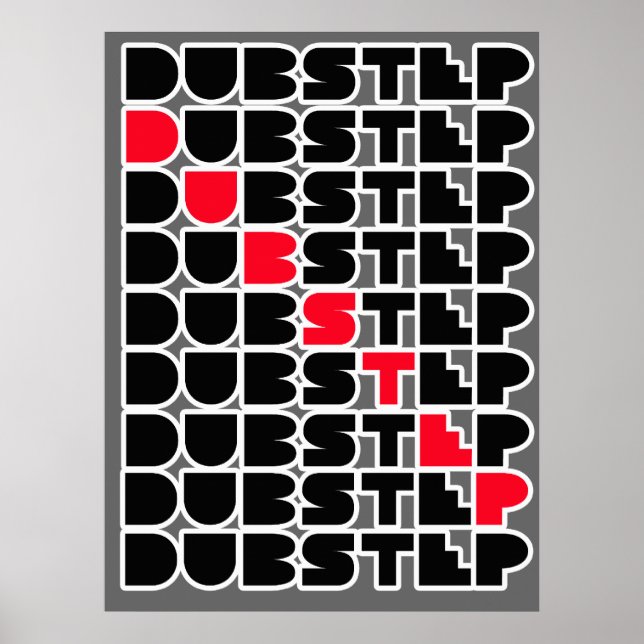Póster Dubstep WALL Girl cara Dubstep (Frente)