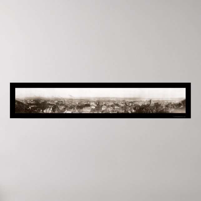 Poster Dubuque Iowa Panview Foto 1914 (Frente)