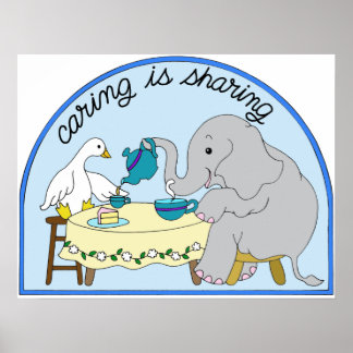 Póster Duck & Elephant Caring & Sharing Tea Party