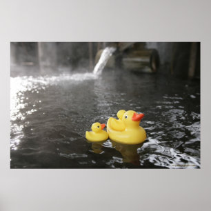 Poster Duckies de borracha japonês