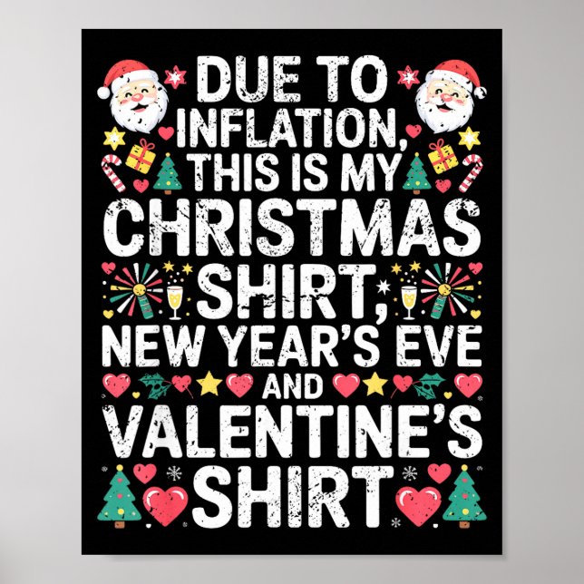 Poster Due To Inflation Christmas New Year Valentine Funn (Frente)