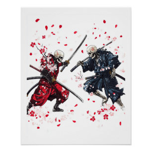 Póster Duelo de Samurai Caveira