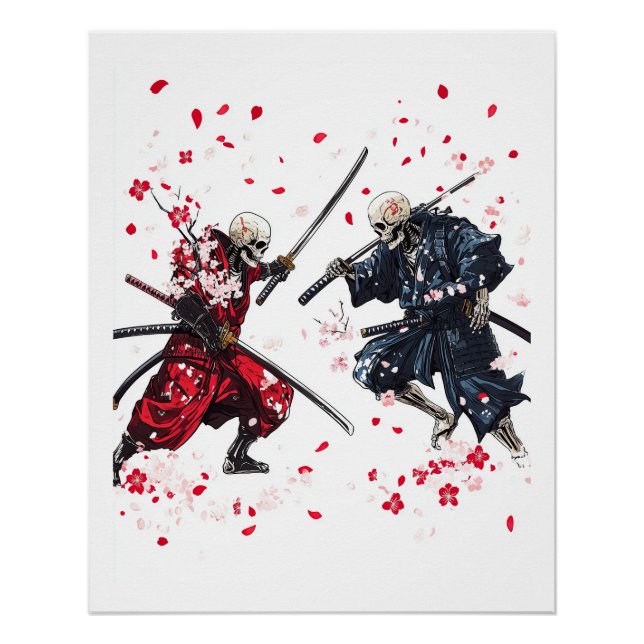 Póster Duelo de Samurai Caveira (Frente)