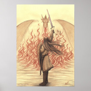 Póster Duende contra o dragão