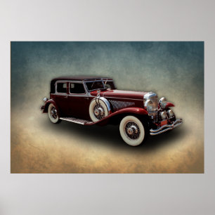 Póster Duesenberg (Duesy) Modelo J Carro Clássico