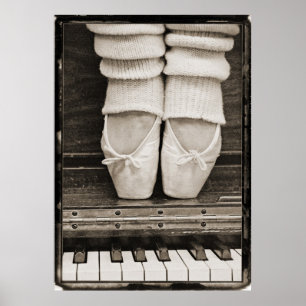 Poster Dueto do balé do piano tamanho grande