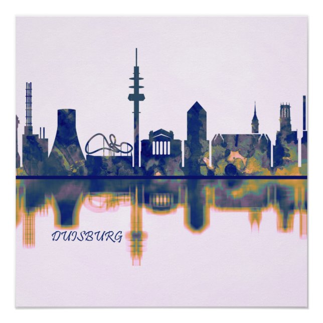 Póster Duisburg Skyline (Frente)
