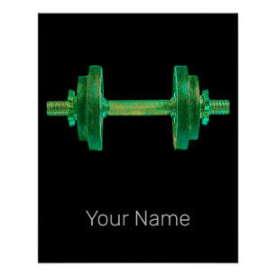 Póster Dumbbell Retro Bodybuilder Gym Malhação Ou Treinad