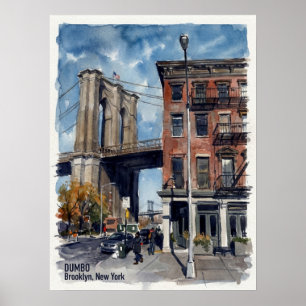 Poster DUMBO Brooklyn Nova York — Ponte Icônica