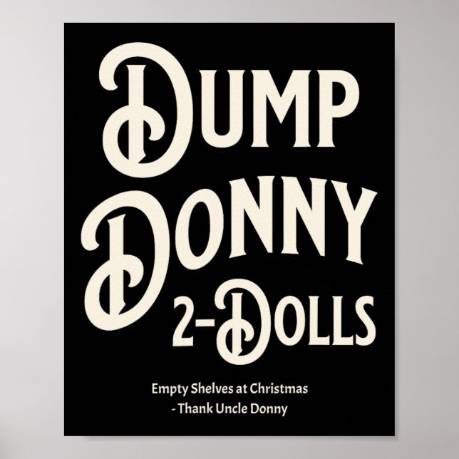 Poster Dump Donny 2 Dólares Dois Dólares Trump Tarifas Hu (Frente)