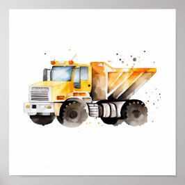 Poster Dump Truck Wall Art