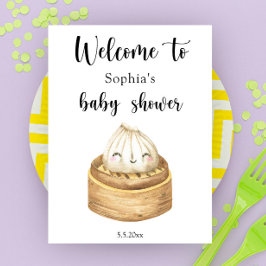 Poster Dumpling - chá de fraldas de boas-vindas