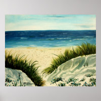 dunas de areia betuminosa pintura de praia em canv