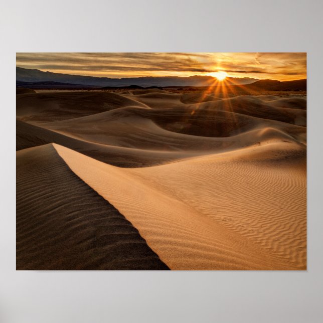 Poster Dunas de ouro, Vale da Morte, CA (Frente)
