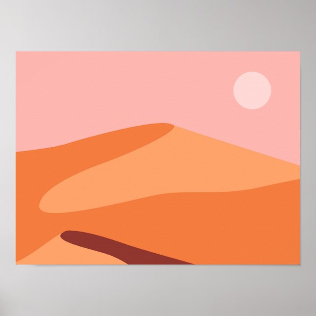 Poster Dunas do deserto paisagem minimalista (Frente)