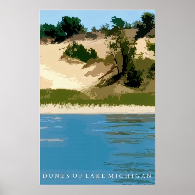 Póster Dunas do lago Michigan (Frente)