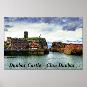 Poster Dunbar Castle - Scottish Clan Dunbar
