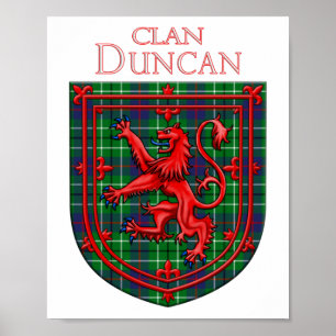 Poster Duncan Tartan Scottish Xadrez Lion Rampant