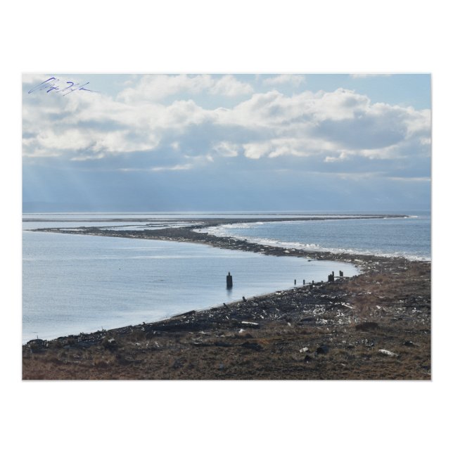 Póster Dungeness Spit do Farol (Frente)