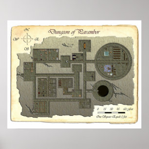 Poster Dungeon do mapa de batalha de Parambor