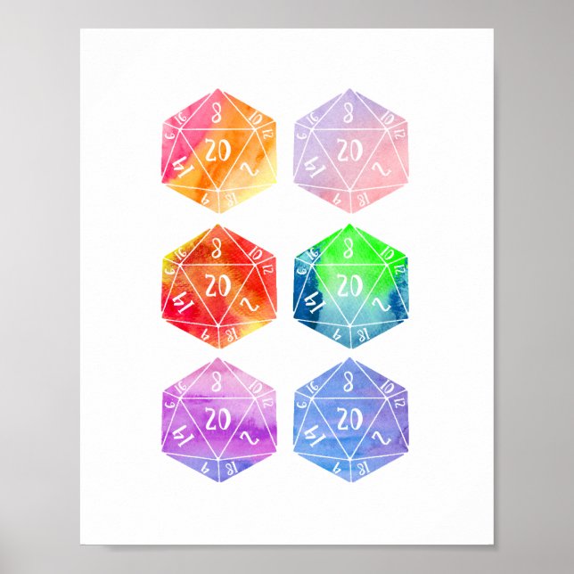Poster Dungeons and Dragon, D20 (Frente)