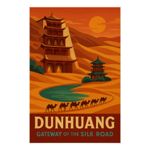 Póster Dunhuang - Gateway of the Silk Road