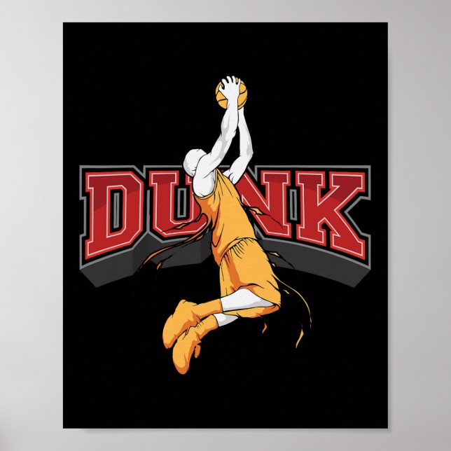 Poster Dunk Bysketbyll Dunking (Frente)
